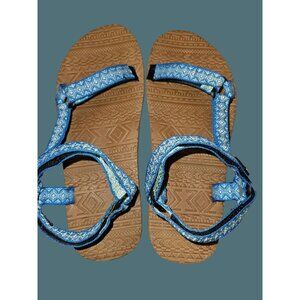 Muk Lux Sport Bar Sandals Adjustable Hoop & Loop Straps Women Size 10 Summer
